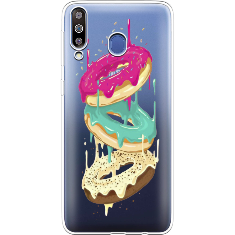Прозрачный чехол Uprint Samsung M305 Galaxy M30 Donuts