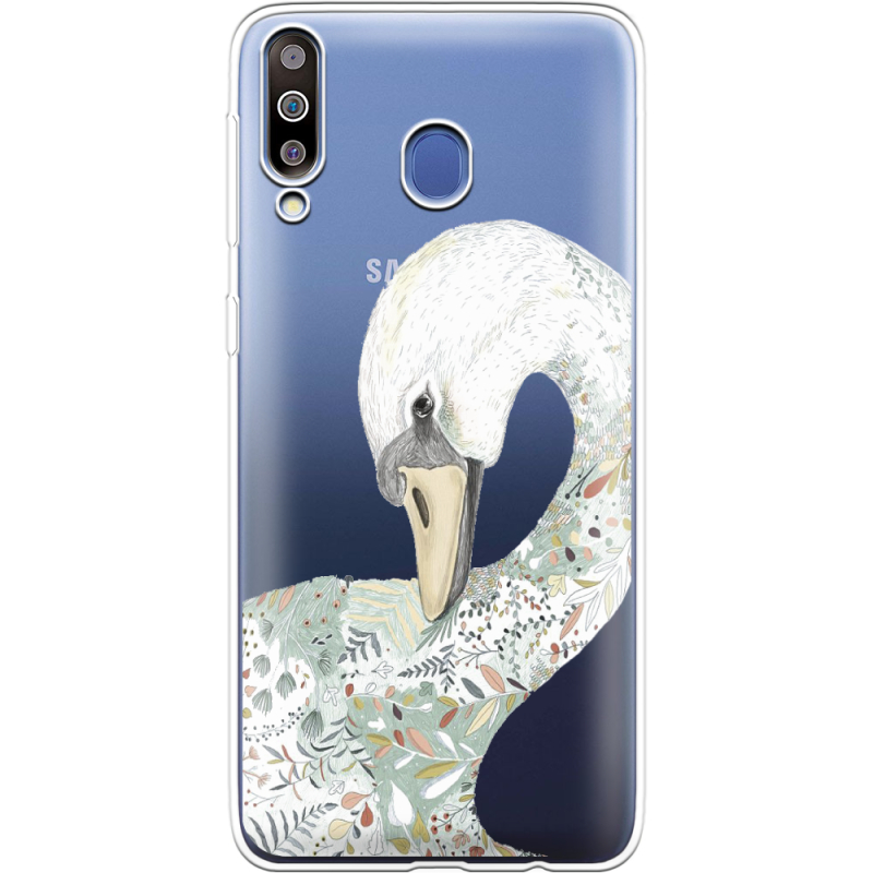 Прозрачный чехол Uprint Samsung M305 Galaxy M30 Swan