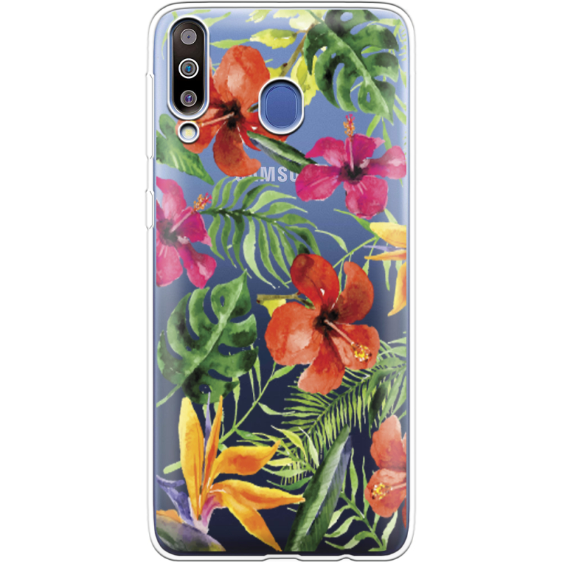 Прозрачный чехол Uprint Samsung M305 Galaxy M30 Tropical Flowers