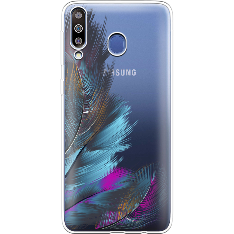 Прозрачный чехол Uprint Samsung M305 Galaxy M30 Feathers