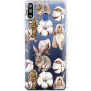 Прозрачный чехол Uprint Samsung M305 Galaxy M30 Cotton and Rabbits