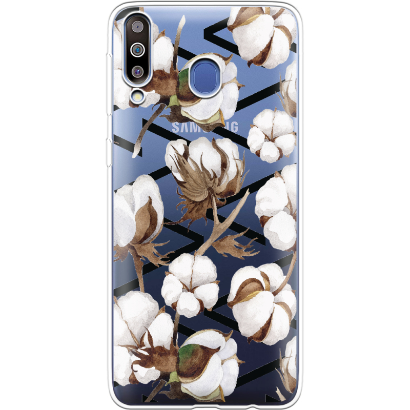 Прозрачный чехол Uprint Samsung M305 Galaxy M30 Cotton flowers
