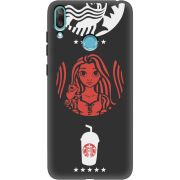 Черный чехол Uprint Huawei Y7 2019 RedWhite Coffee