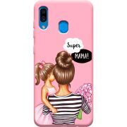 Розовый чехол Uprint Samsung A305 Galaxy A30 Super Mama and Daughter