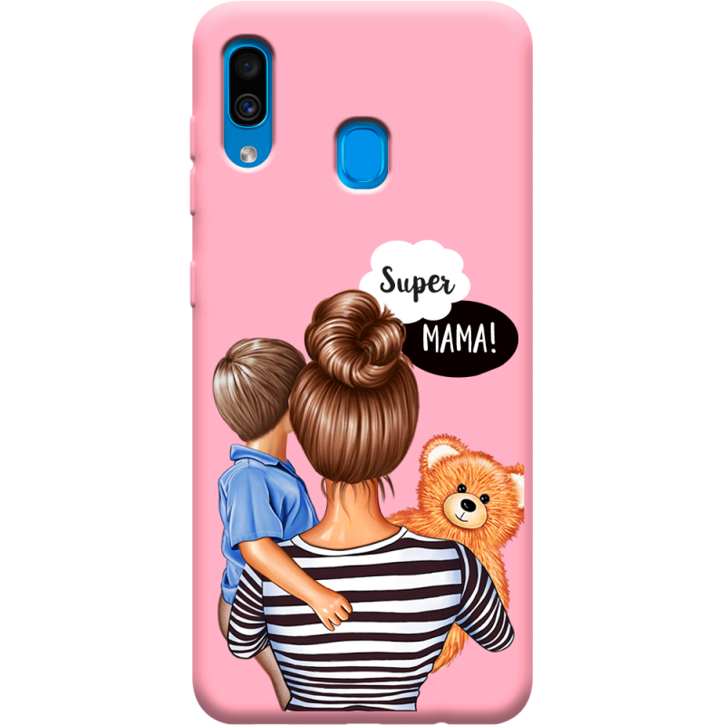 Розовый чехол Uprint Samsung A305 Galaxy A30 Super Mama and Son