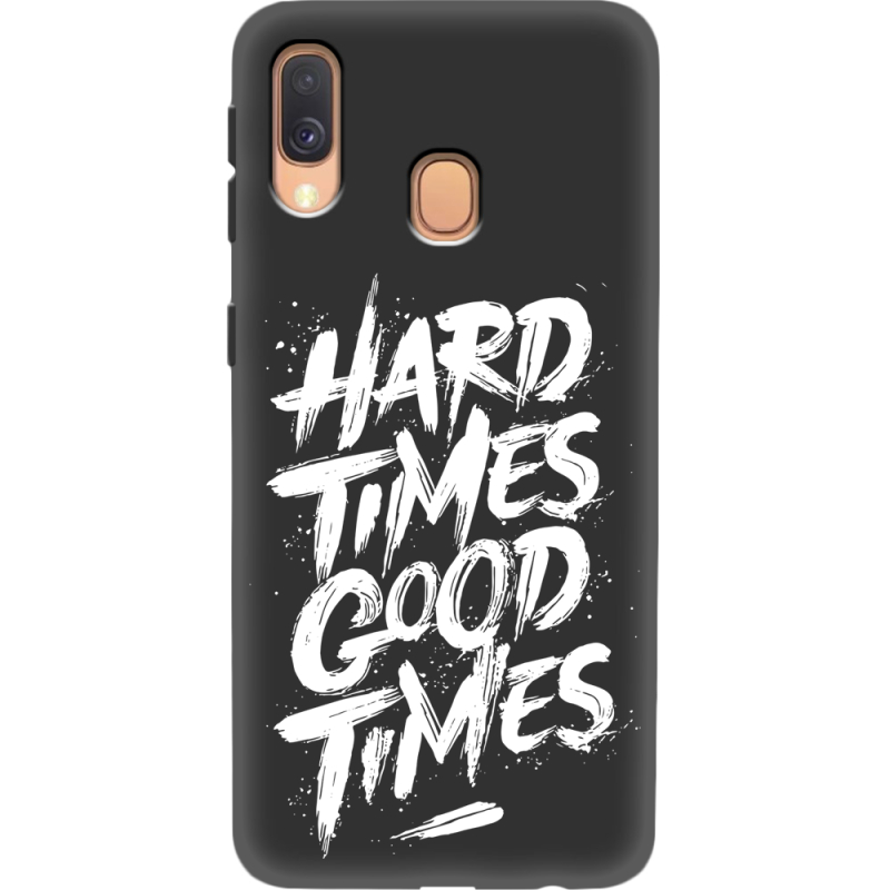 Черный чехол Uprint Samsung A405 Galaxy A40 Hard Times Good Times