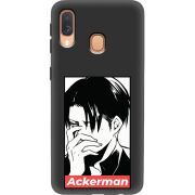 Черный чехол Uprint Samsung A405 Galaxy A40 Attack On Titan - Ackerman