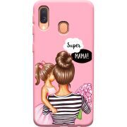 Розовый чехол Uprint Samsung A405 Galaxy A40 Super Mama and Daughter