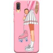 Розовый чехол Uprint Samsung A405 Galaxy A40 Roller Girl