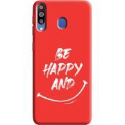 Красный чехол Uprint Samsung M305 Galaxy M30 be happy and