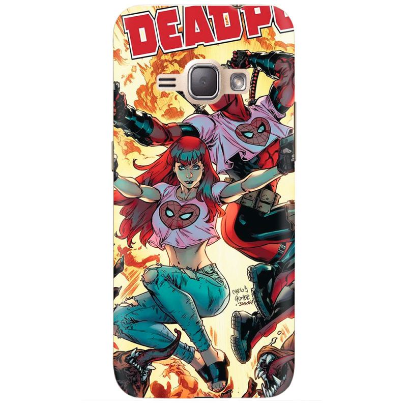 Чехол Uprint Samsung J120H Galaxy J1 2016 Deadpool and Mary Jane