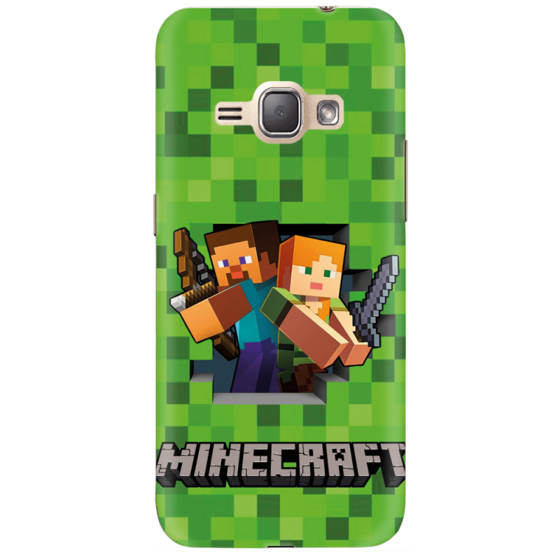 Чехол Uprint Samsung J120H Galaxy J1 2016 Майнкрафт Стів і Алекс