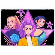 Обложка для паспорта с рисунком Demon Huntrs