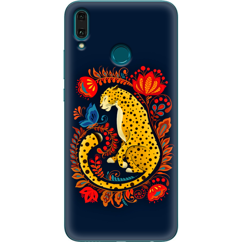 Чехол Uprint Huawei Y9 2019 Petrykivka Leopard