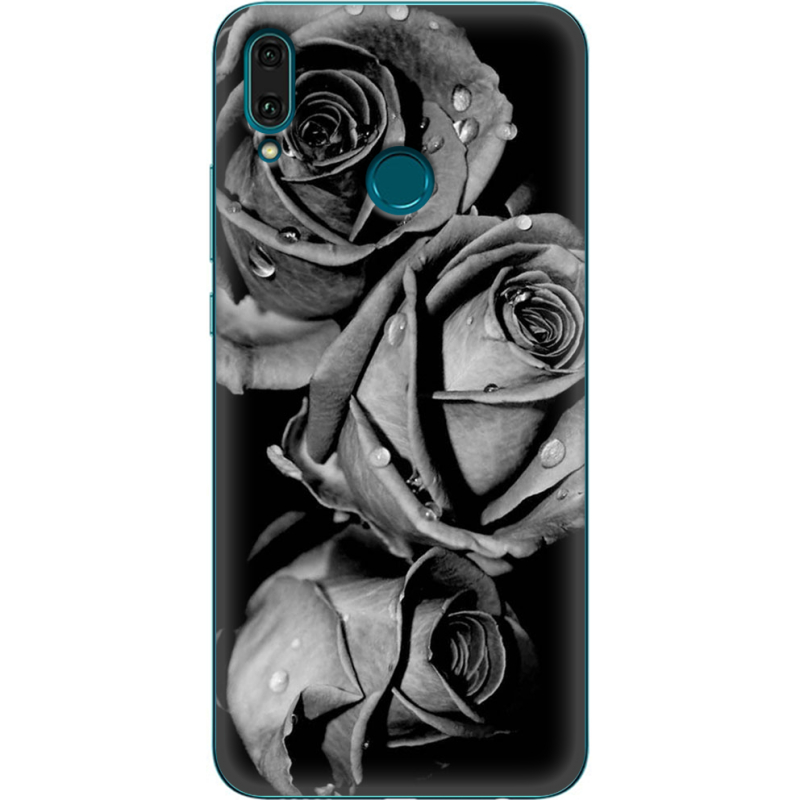 Чехол Uprint Huawei Y9 2019 Black and White Roses