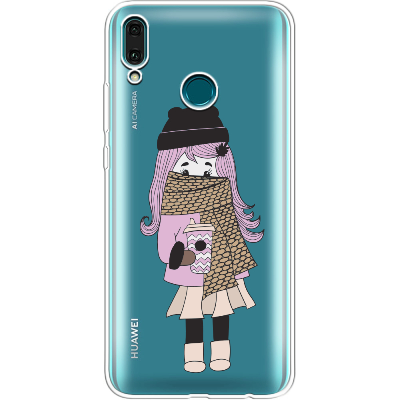 Прозрачный чехол Uprint Huawei Y9 2019 Winter Morning Girl