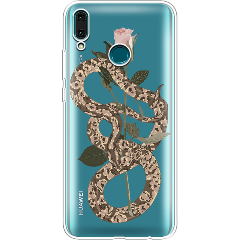 Прозрачный чехол Uprint Huawei Y9 2019 Glamor Snake