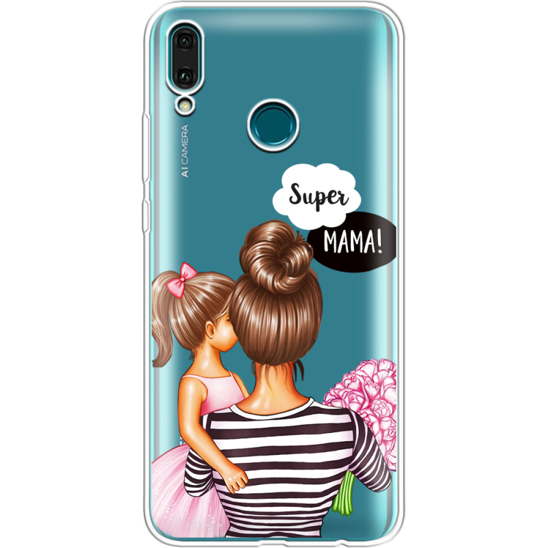 Прозрачный чехол Uprint Huawei Y9 2019 Super Mama and Daughter