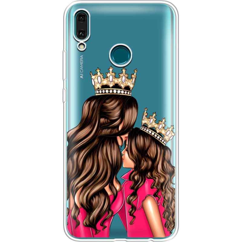 Прозрачный чехол Uprint Huawei Y9 2019 Queen and Princess