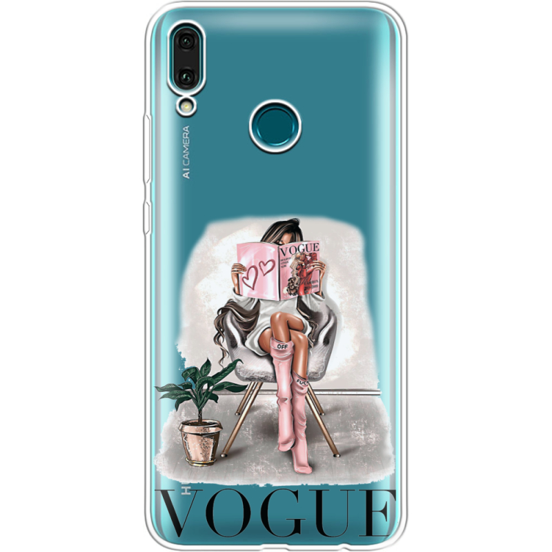 Прозрачный чехол Uprint Huawei Y9 2019 VOGUE