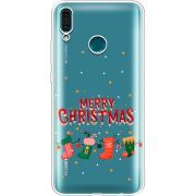 Прозрачный чехол Uprint Huawei Y9 2019 Merry Christmas