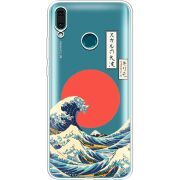 Прозрачный чехол Uprint Huawei Y9 2019 Большая волна в Канагаве
