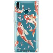 Прозрачный чехол Uprint Huawei Y9 2019 Japanese Koi Fish
