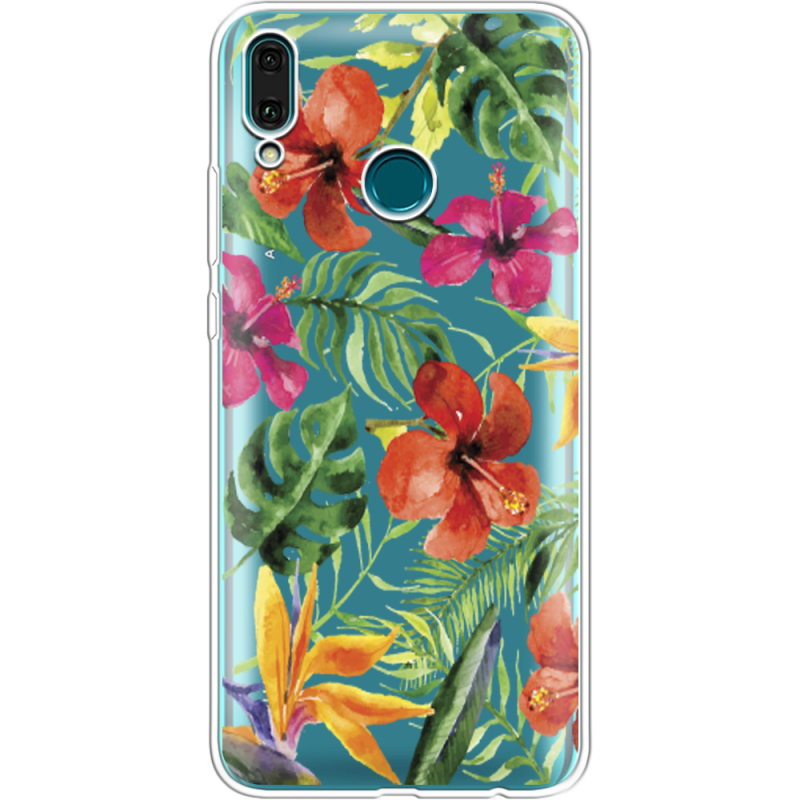 Прозрачный чехол Uprint Huawei Y9 2019 Tropical Flowers
