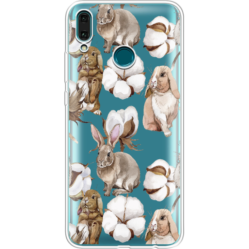 Прозрачный чехол Uprint Huawei Y9 2019 Cotton and Rabbits