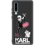 Черный чехол Uprint Huawei P30 For Karl