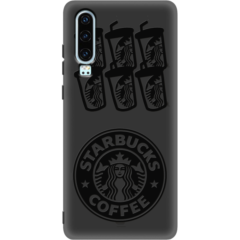 Черный чехол Uprint Huawei P30 Black Coffee