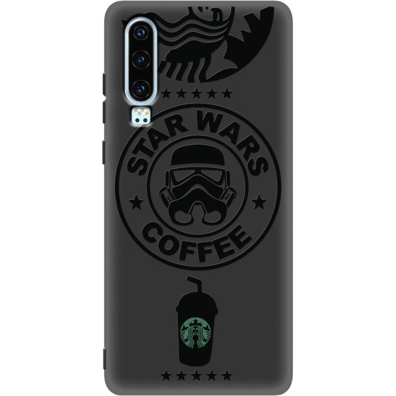 Черный чехол Uprint Huawei P30 Dark Coffee