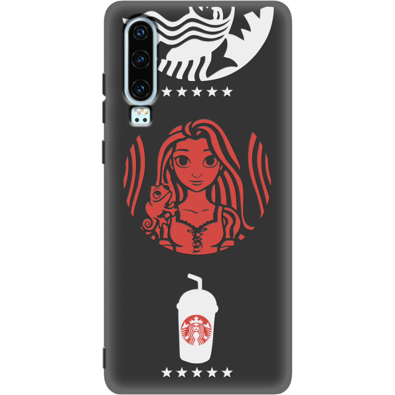 Черный чехол Uprint Huawei P30 RedWhite Coffee