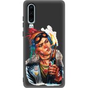 Черный чехол Uprint Huawei P30 Tanker Girl