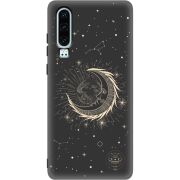 Черный чехол Uprint Huawei P30 Moon