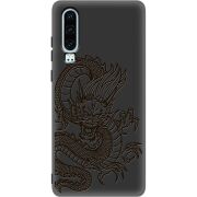 Черный чехол Uprint Huawei P30 Chinese Dragon