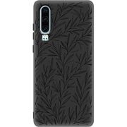 Черный чехол Uprint Huawei P30 Leaves
