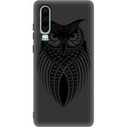 Черный чехол Uprint Huawei P30 Owl