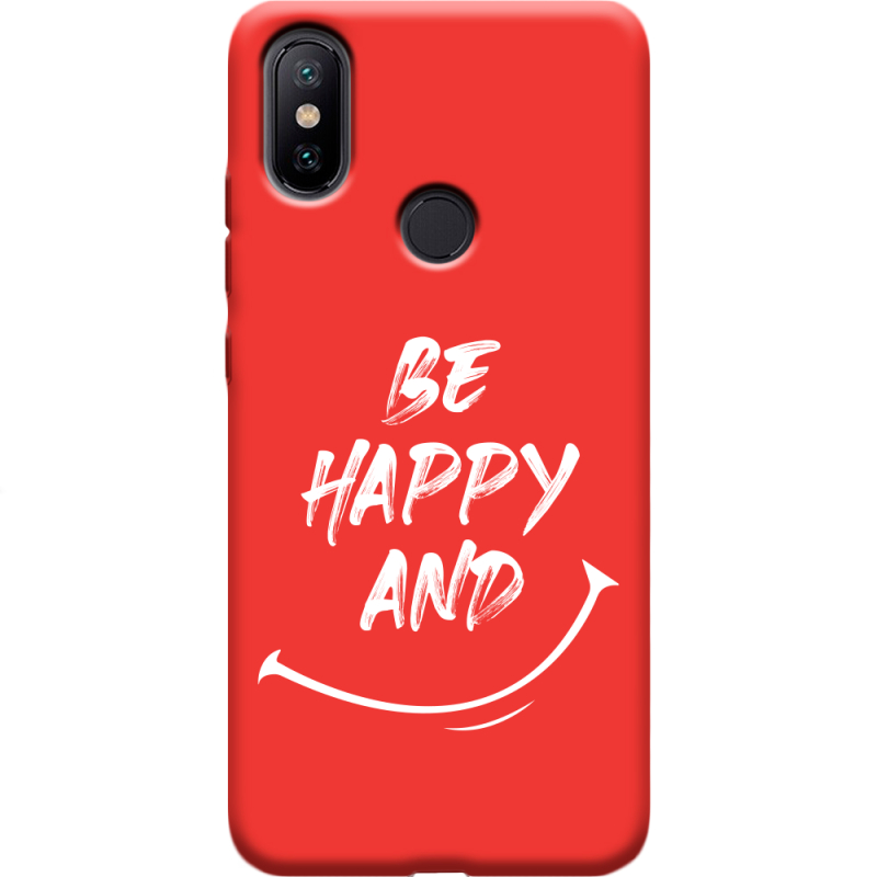 Красный чехол Uprint Xiaomi Mi 6X / A2 be happy and