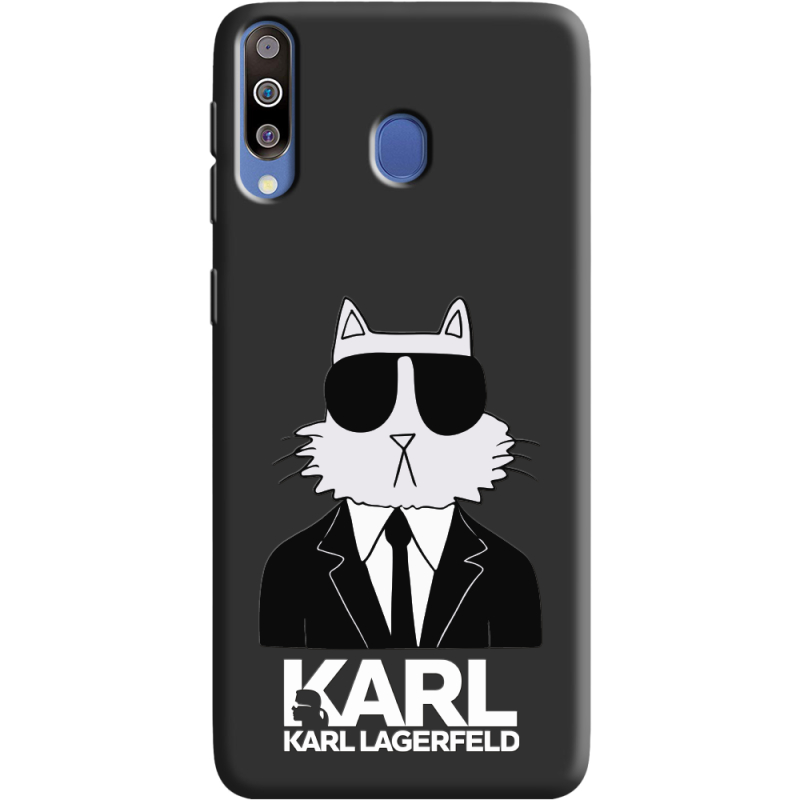 Черный чехол Uprint Samsung M305 Galaxy M30 Cat in Black