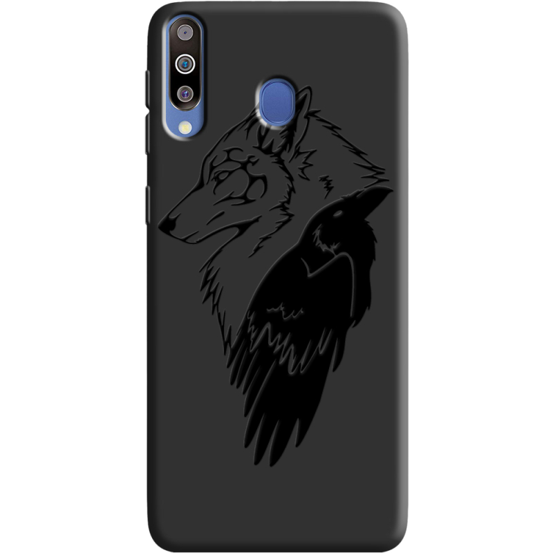 Черный чехол Uprint Samsung M305 Galaxy M30 Wolf and Raven
