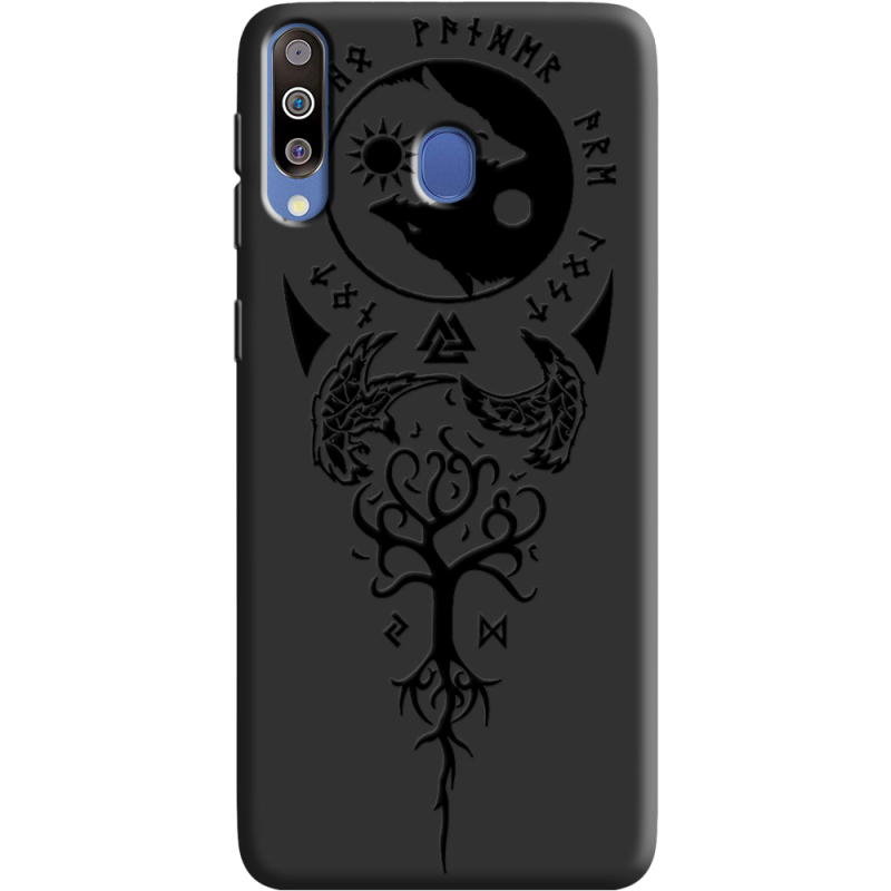 Черный чехол Uprint Samsung M305 Galaxy M30 Hugin and Munin