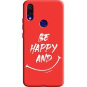 Красный чехол Uprint Xiaomi Redmi 7 be happy and
