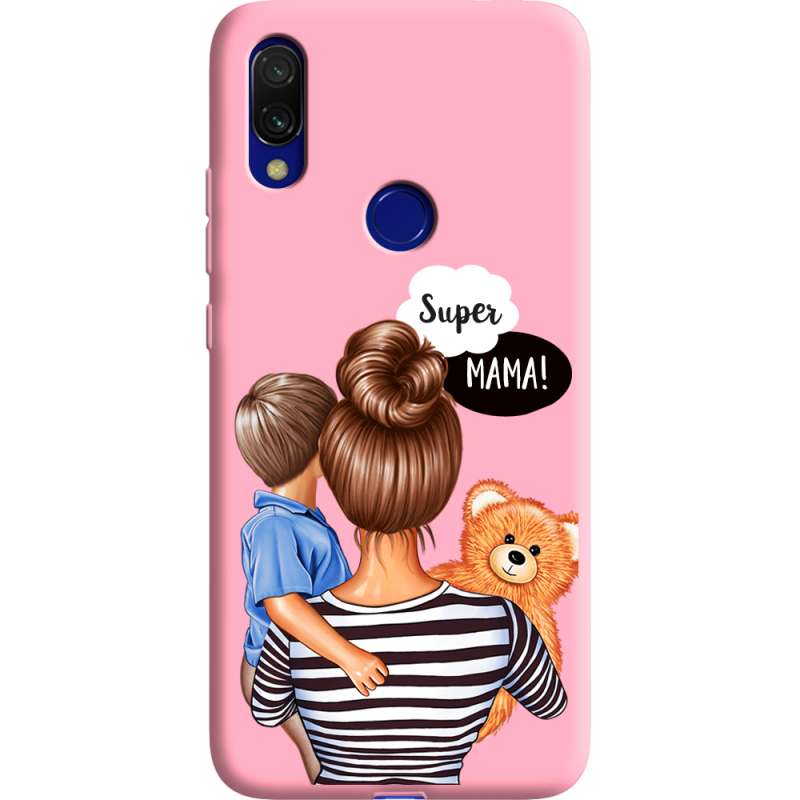 Розовый чехол Uprint Xiaomi Redmi 7 Super Mama and Son