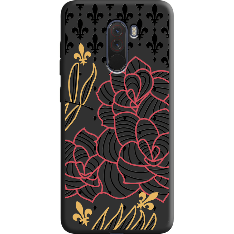 Черный чехол Uprint Xiaomi Pocophone F1 FranceFlowers