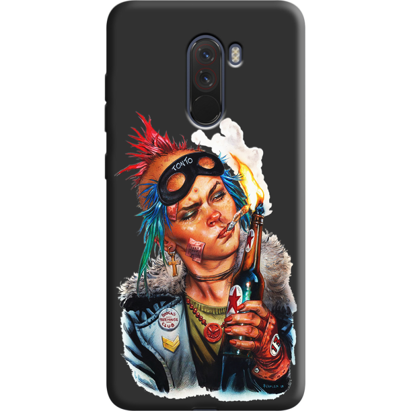 Черный чехол Uprint Xiaomi Pocophone F1 Tanker Girl