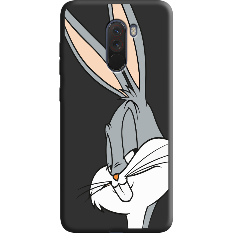 Черный чехол Uprint Xiaomi Pocophone F1 Lucky Rabbit