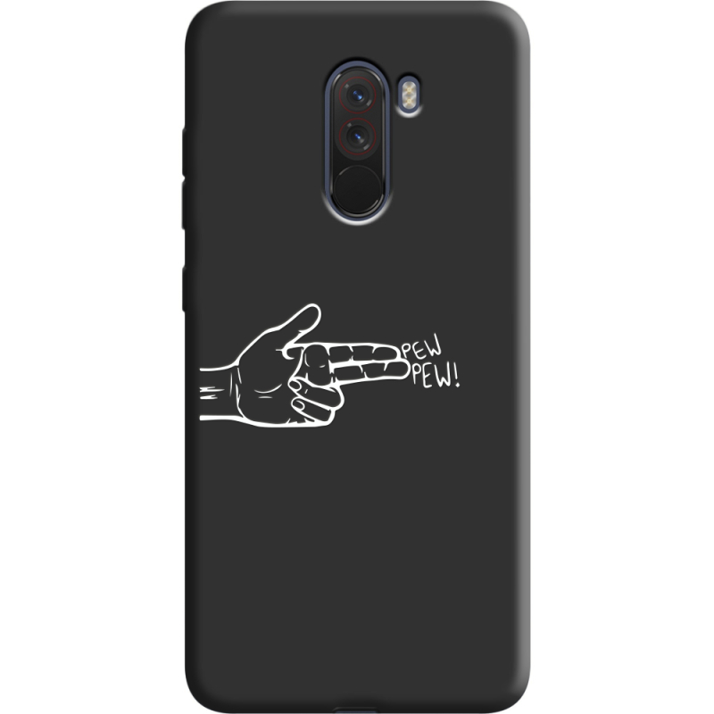 Черный чехол Uprint Xiaomi Pocophone F1 Pew Pew