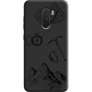 Черный чехол Uprint Xiaomi Pocophone F1 Mountains