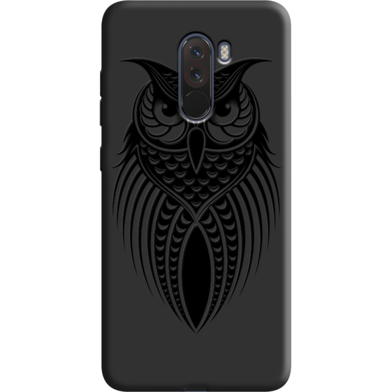 Черный чехол Uprint Xiaomi Pocophone F1 Owl